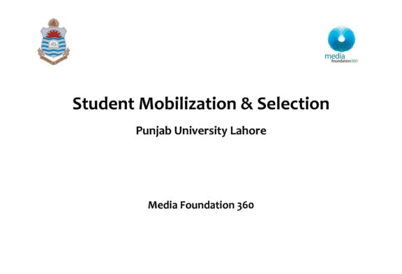 Media Foundation 360 held 12 student mobilization seminars at the University of the Punjab.